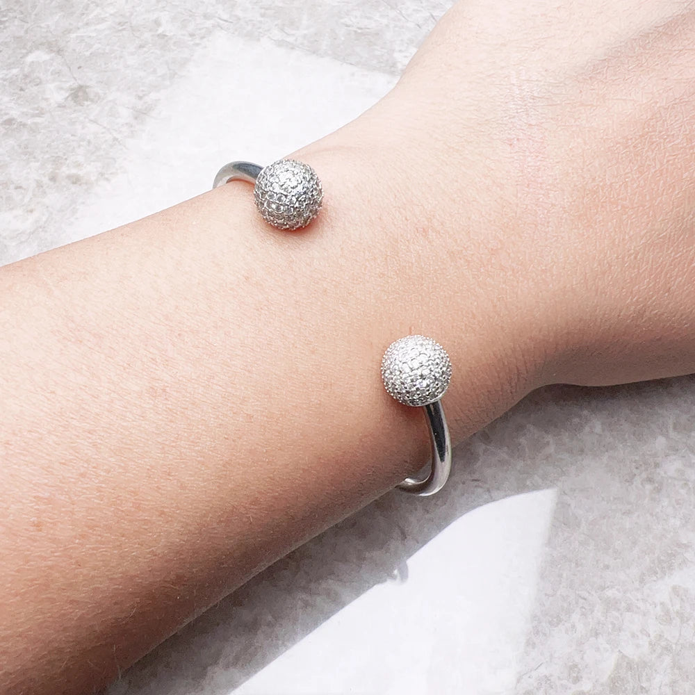 Pulsera Circonita Abierta | Plata 925
