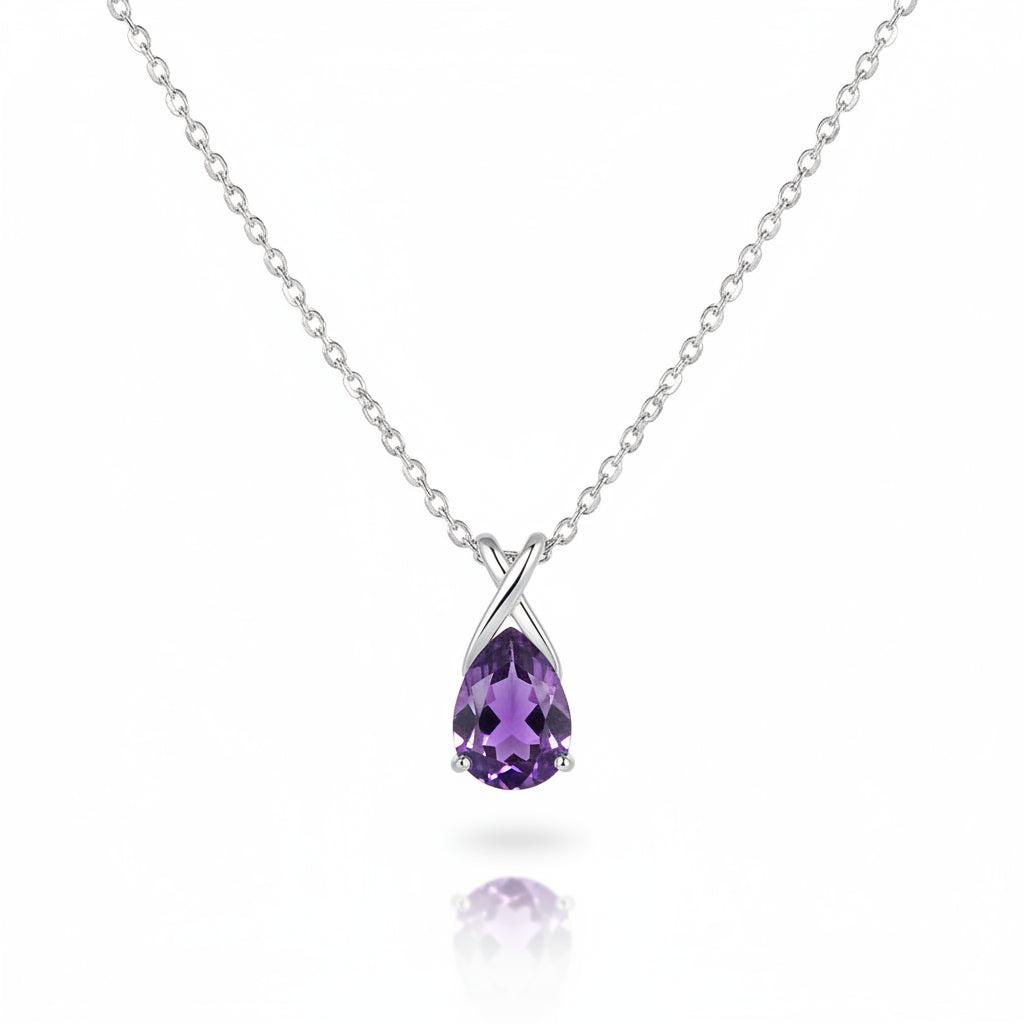 Collar Flor Cristal | Plata 925