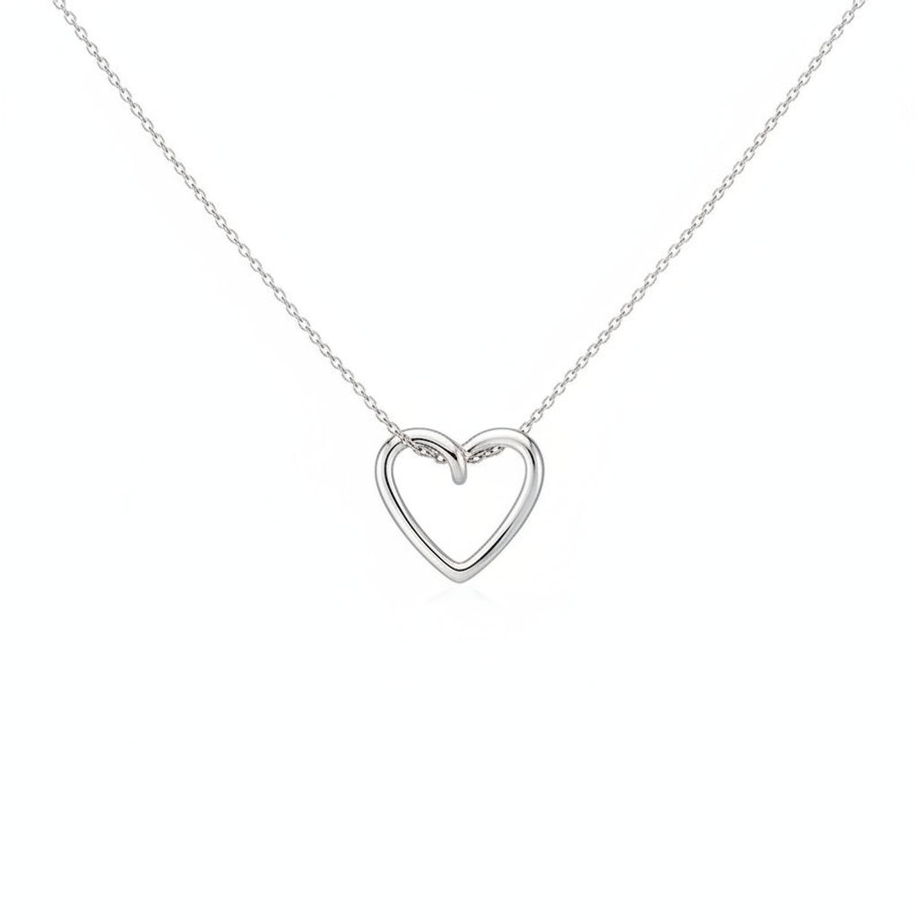 Collar Perla Corazón Colgante