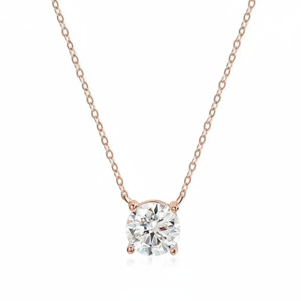 Collar Moissanita Rose Gold | Plata 925
