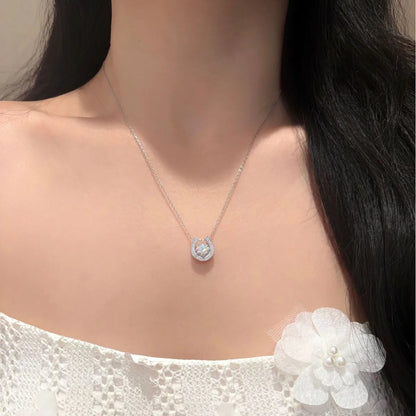 Collar Herradura Moissanita | Plata 925