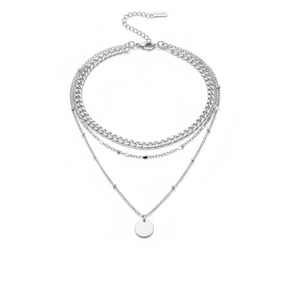 Collar Triple Capa Circonita | Dorado