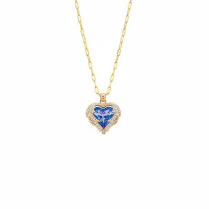 Collar Corazón Circonita | Acero