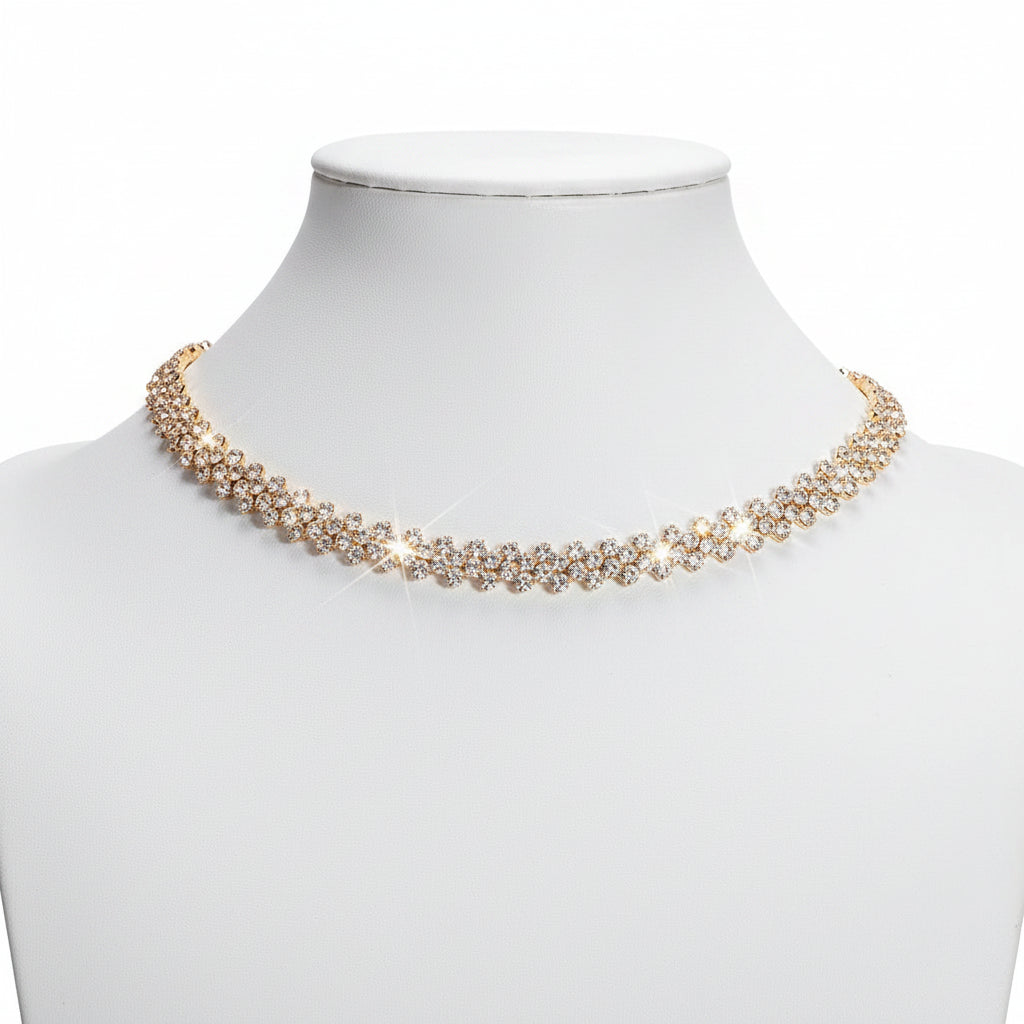 Collar Gargantilla Multicolor de Cristal