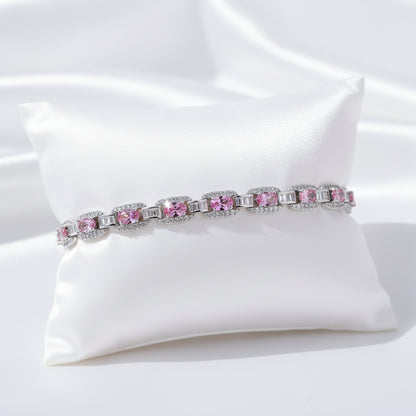 Pulsera Cubana Rosa | Circonita