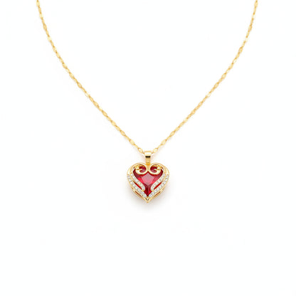 Collar Corazón Circonita | Acero