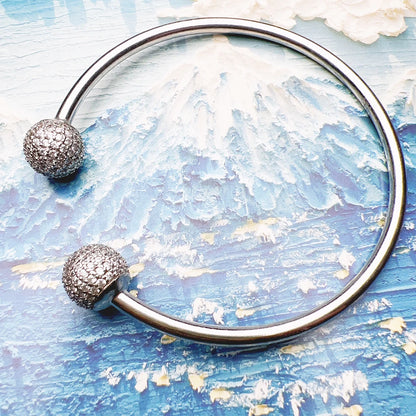 Pulsera Circonita Abierta | Plata 925
