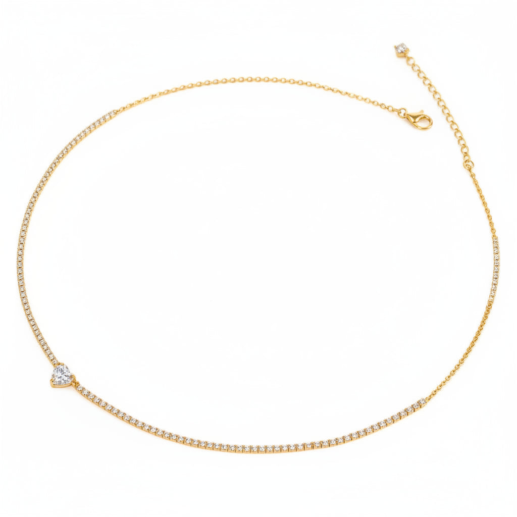 Collar Luna Moissanita | Plata 925