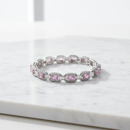 Pulsera Cubana Rosa | Circonita