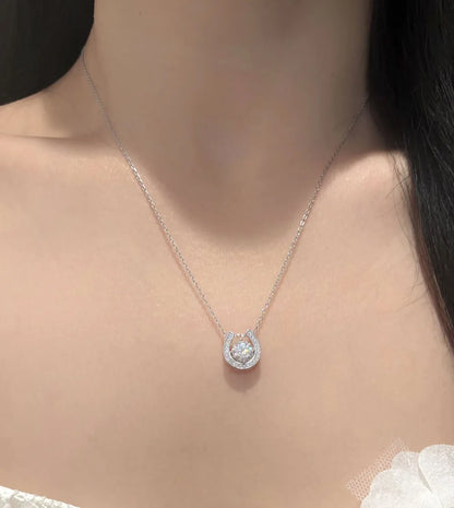 Collar Herradura Moissanita | Plata 925