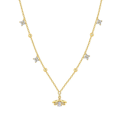 Collar Flor Circonita | Plata 925
