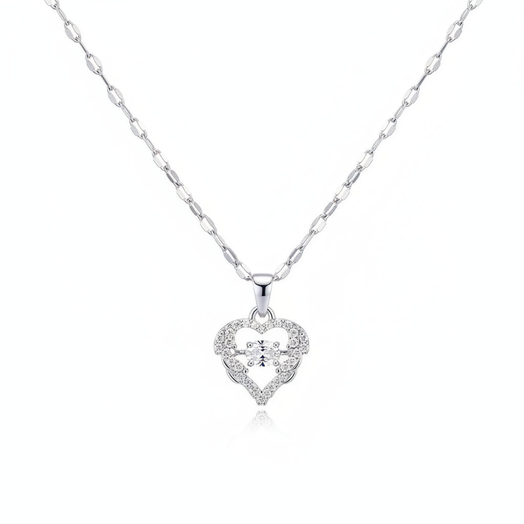 Collar Corazón Circonita | Acero