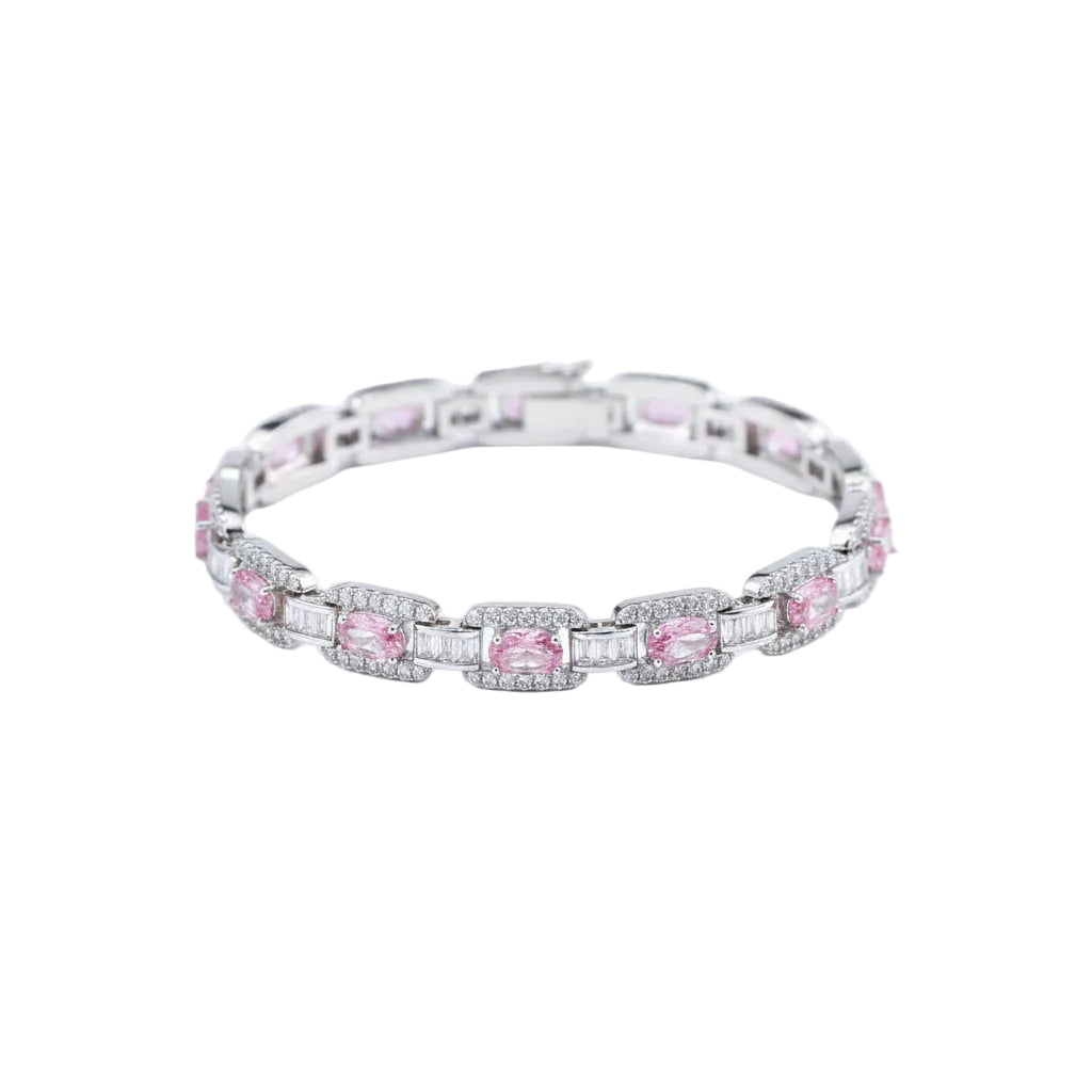 Pulsera Cubana Rosa | Circonita