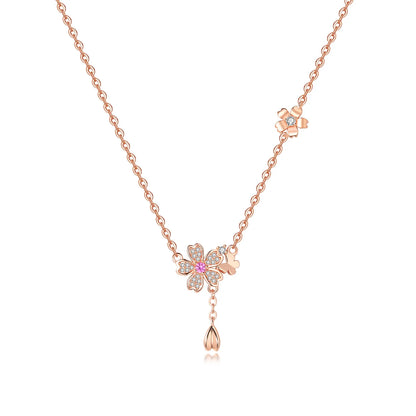 Collar Flor Circonita | Plata 925