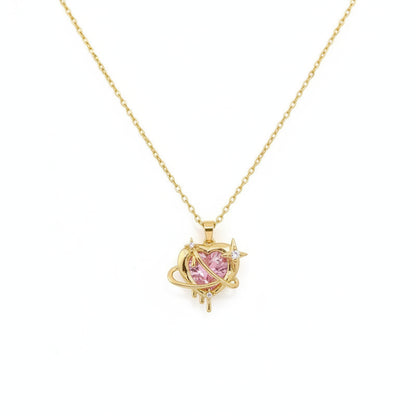 Collar Corazón Circonita | Acero