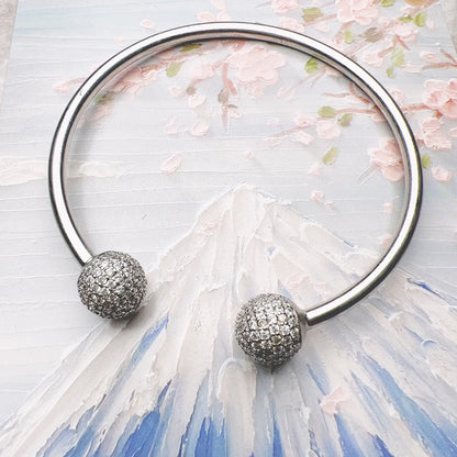 Pulsera Circonita Abierta | Plata 925