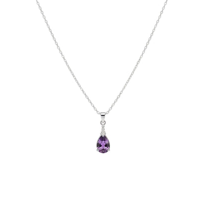 Collar Flor Cristal | Plata 925