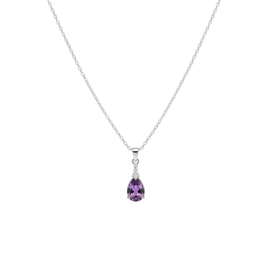 Collar Flor Cristal | Plata 925