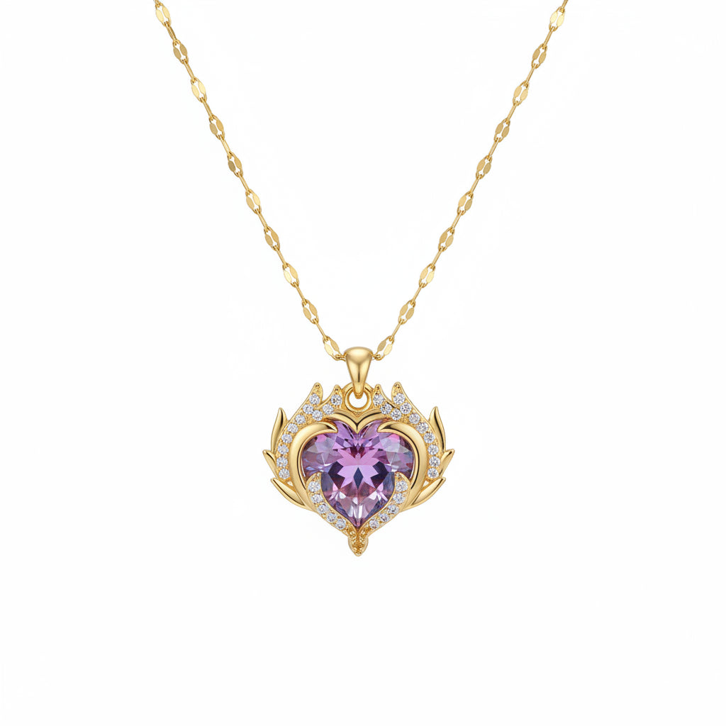 Collar Corazón Circonita | Acero