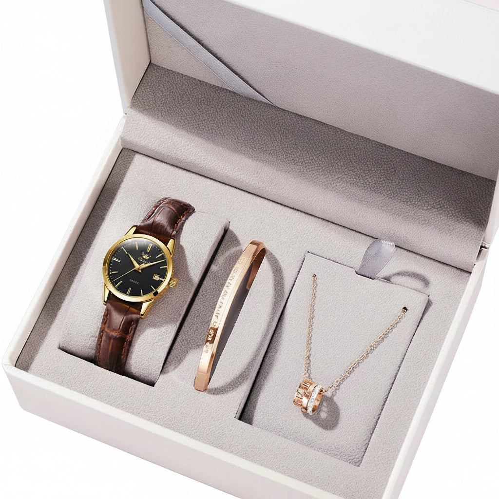 OLEVS 6898 Reloj de Cuarzo con Correa de Cuero