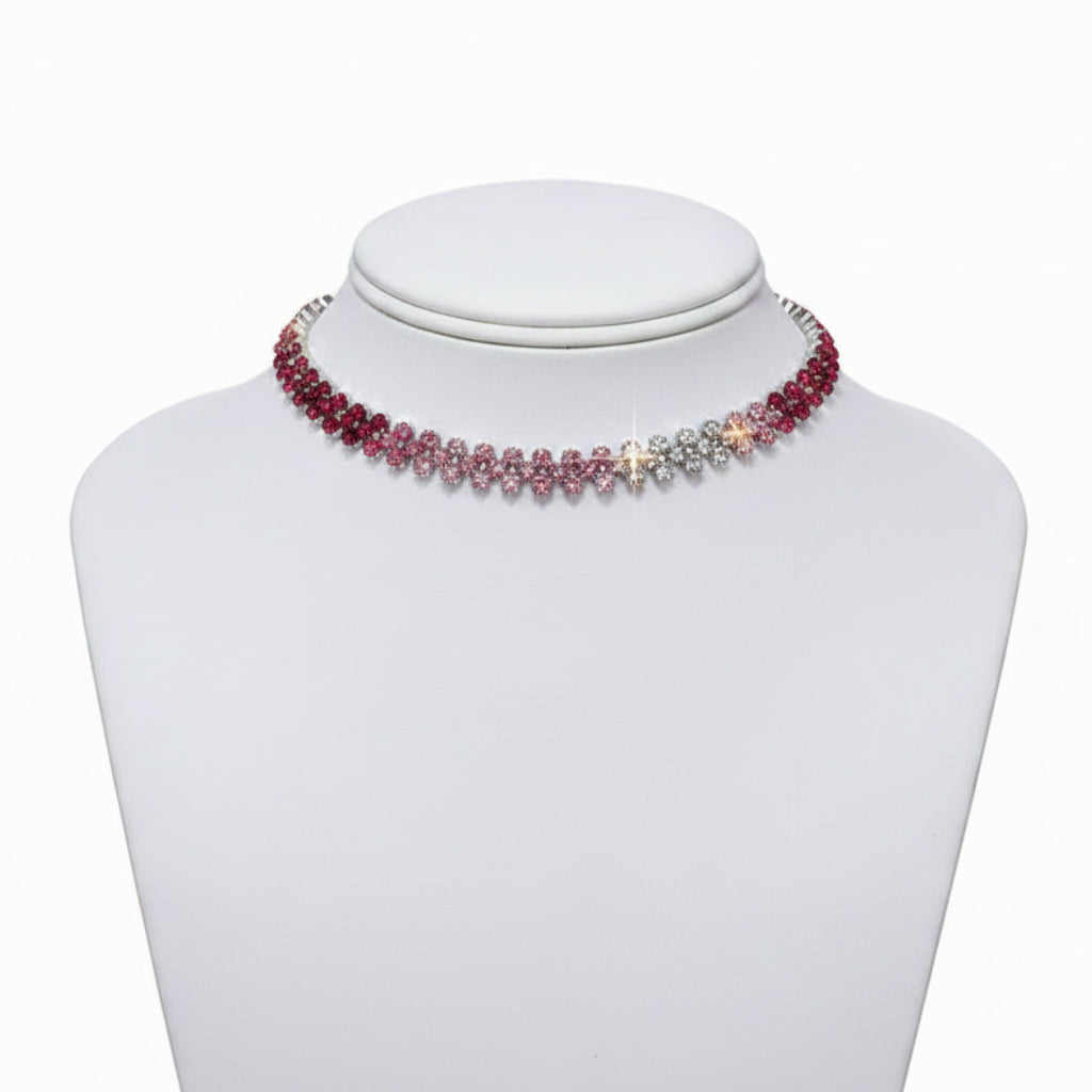 Collar Gargantilla Multicolor de Cristal