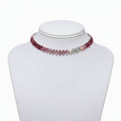 Collar Gargantilla Multicolor de Cristal