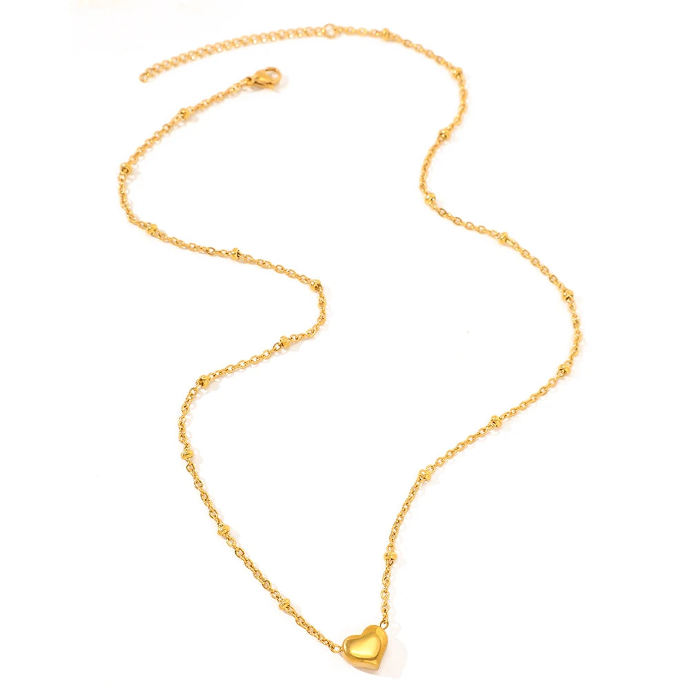 Collar Corazón Acero | Minimalista