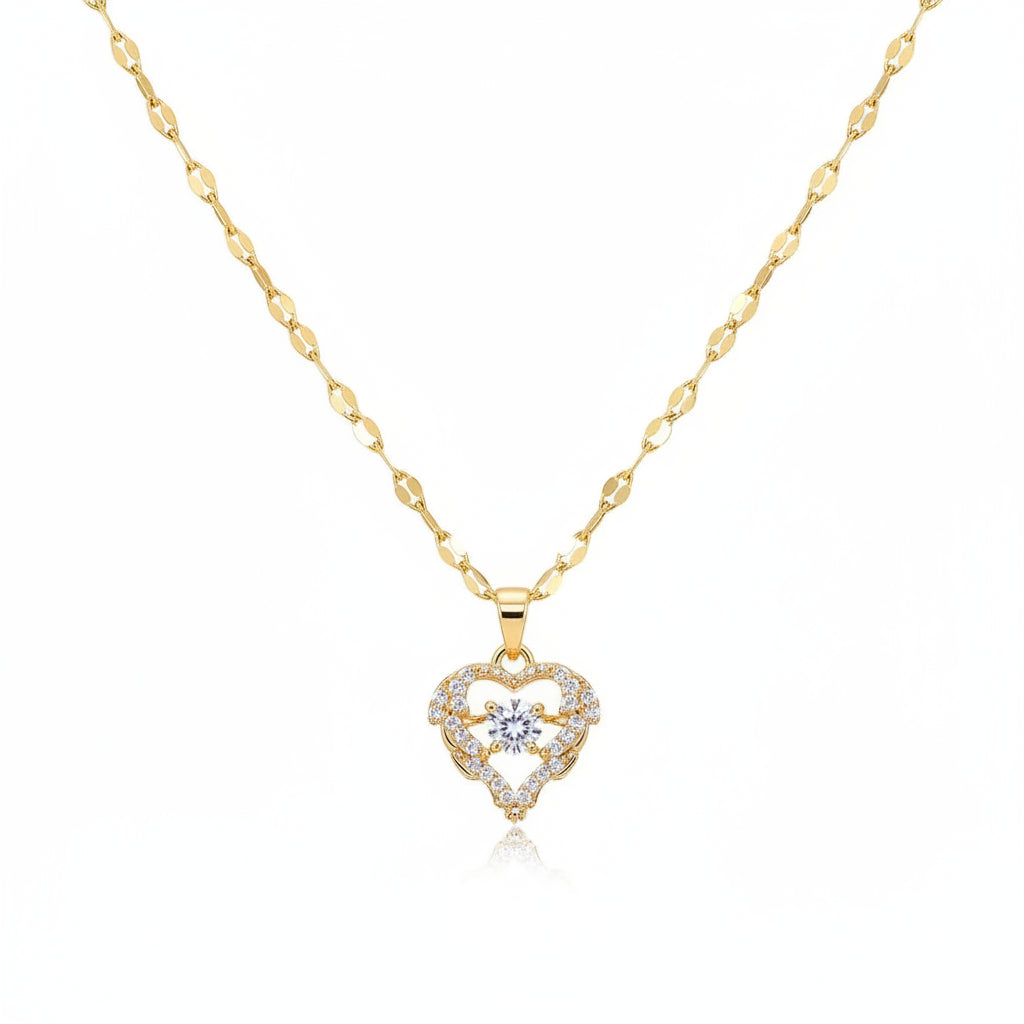 Collar Corazón Circonita | Acero