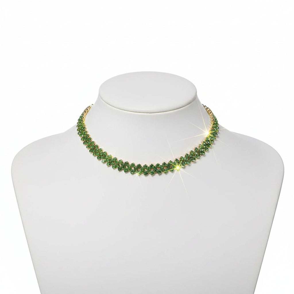 Collar Gargantilla Multicolor de Cristal