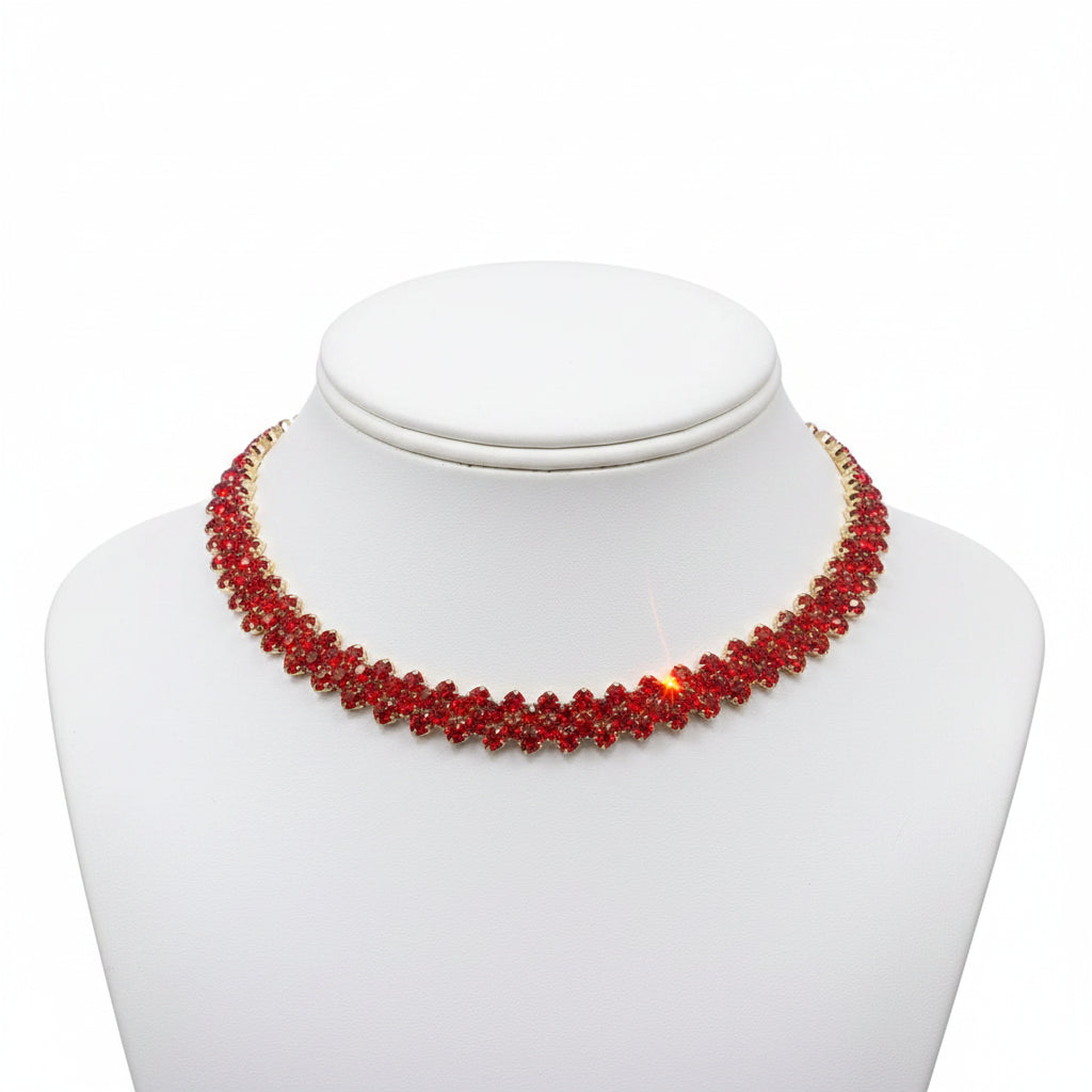 Collar Gargantilla Multicolor de Cristal
