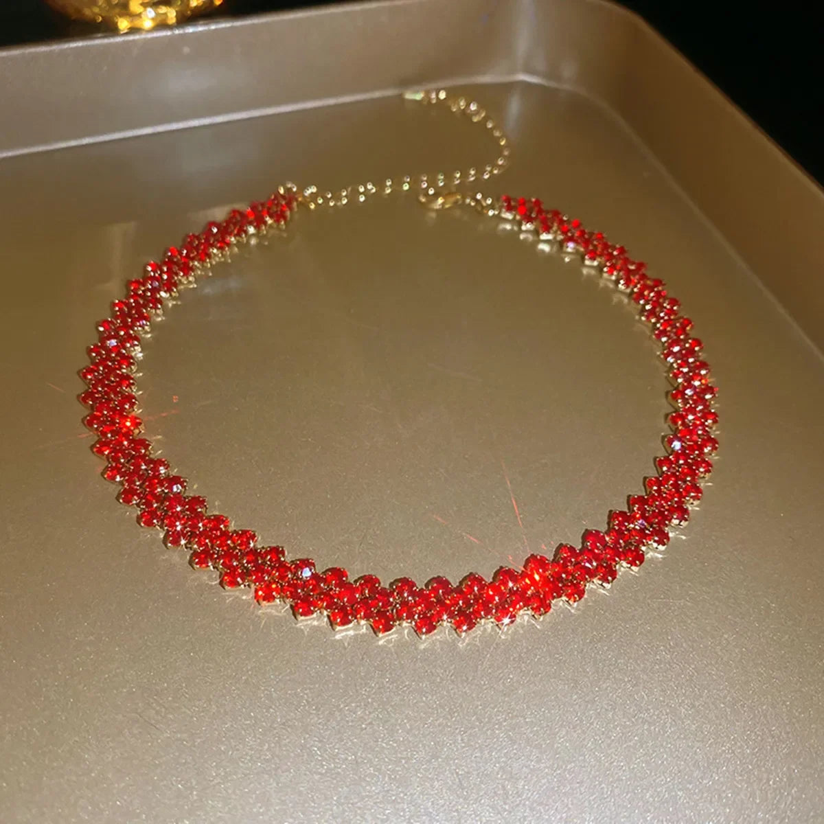 Collar Gargantilla Multicolor de Cristal