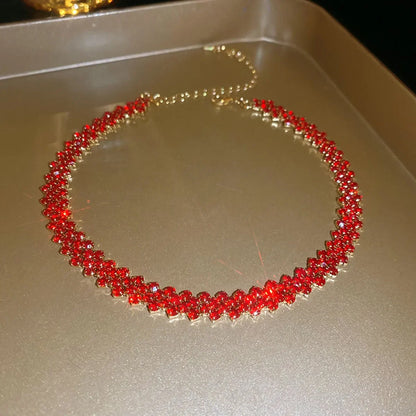 Collar Gargantilla Multicolor de Cristal