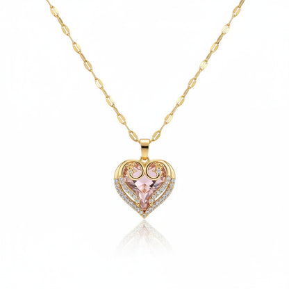 Collar Corazón Circonita | Acero