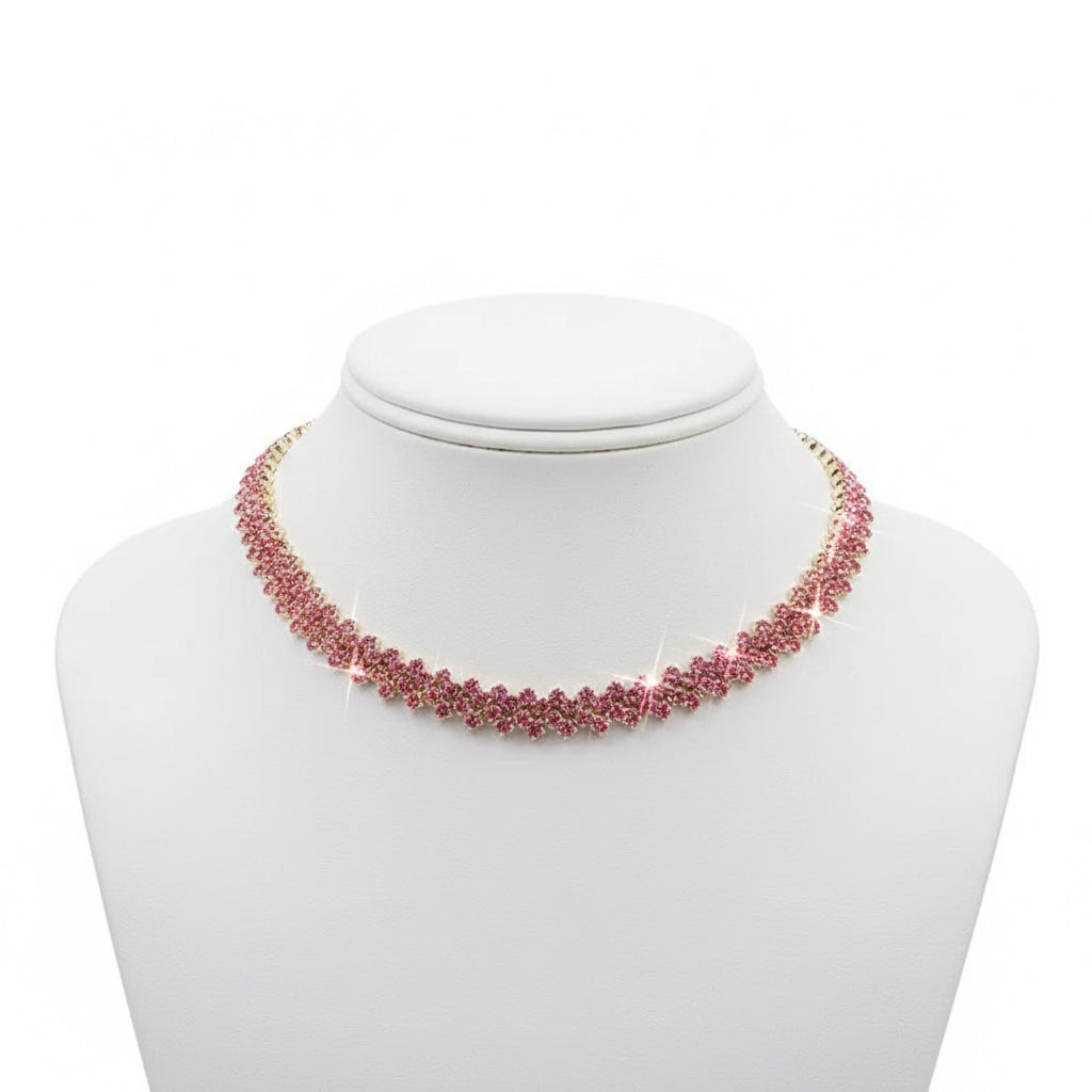 Collar Gargantilla Multicolor de Cristal