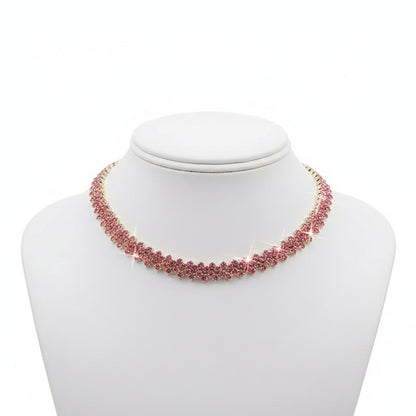 Collar Gargantilla Multicolor de Cristal
