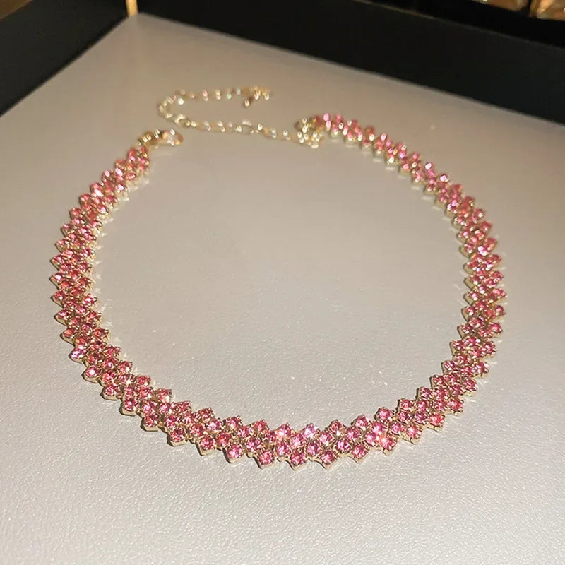 Collar Gargantilla Multicolor de Cristal