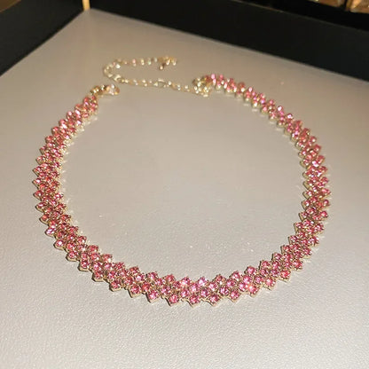 Collar Gargantilla Multicolor de Cristal