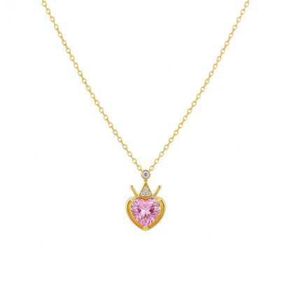 Collar Corazón Circonita | Acero