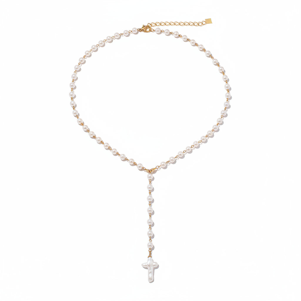 Collar Perla Corazón Colgante