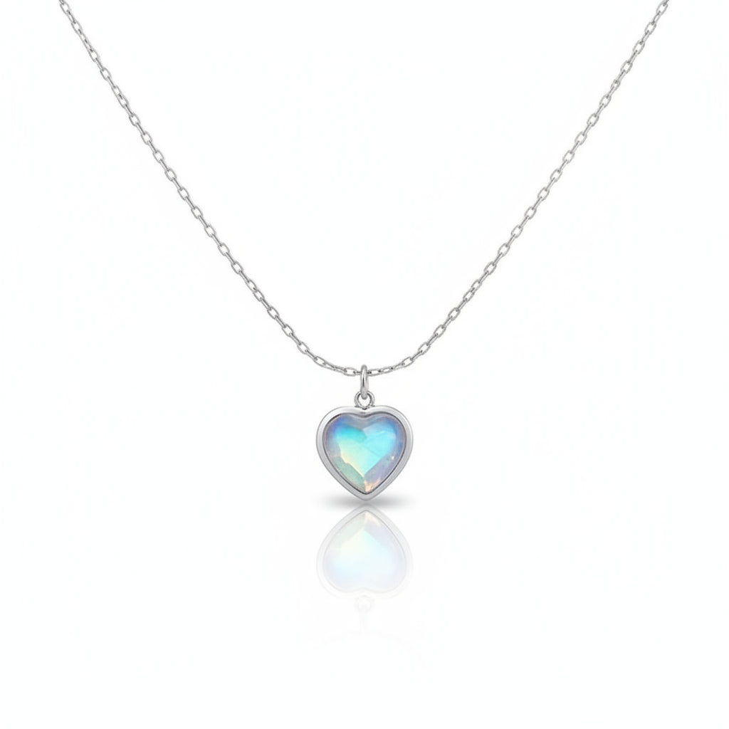 Collar Corazón Circonita | Acero