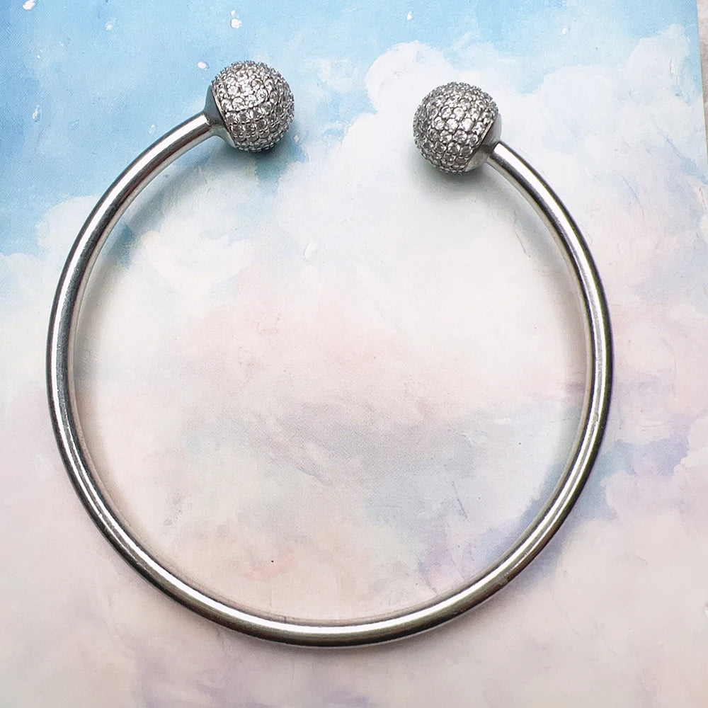 Pulsera Circonita Abierta | Plata 925