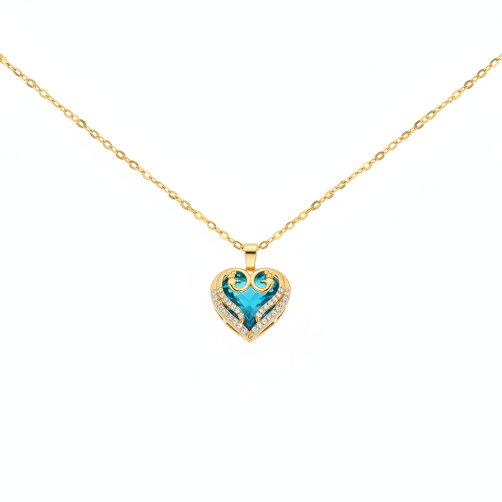 Collar Corazón Circonita | Acero