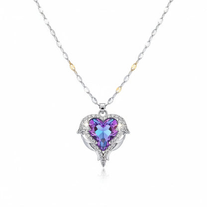 Collar Corazón Circonita | Acero