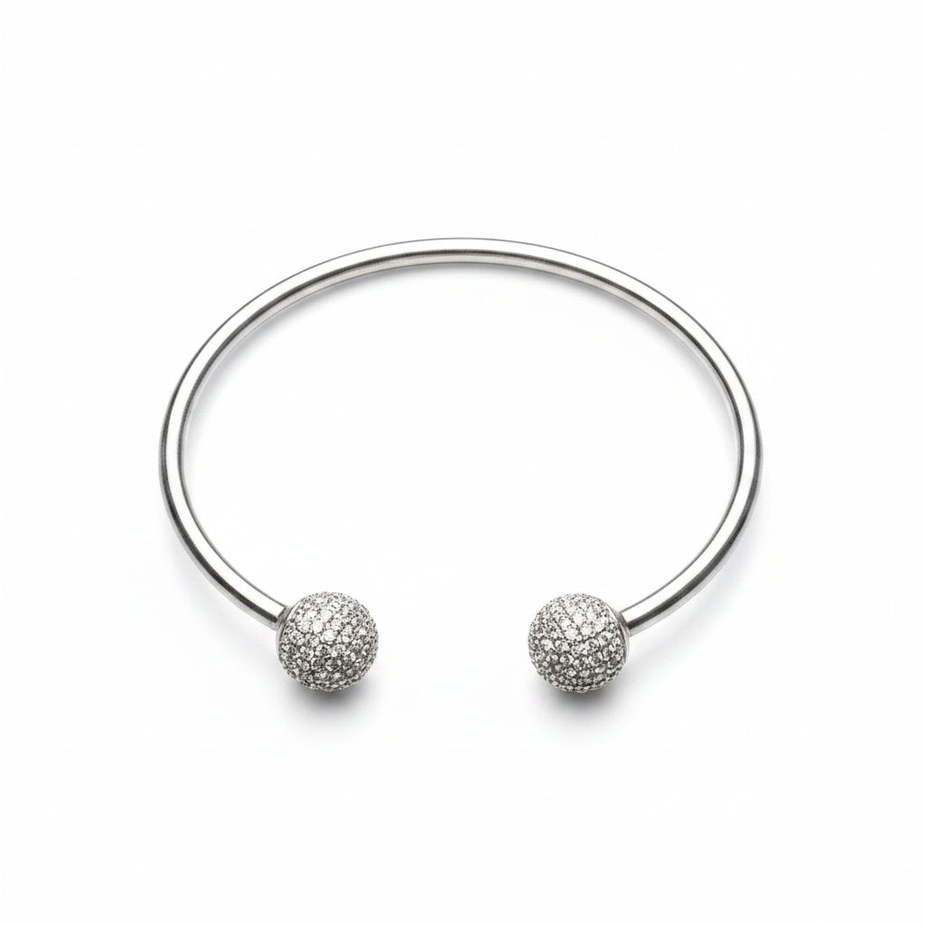 Pulsera Circonita Abierta | Plata 925